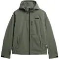 Superdry Superdrytil mænd. M5012103A Trekkerjakke i softshell med hætte, grøn (S), Casual, Genanvendt polister, Bæredygtig