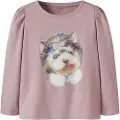Name It Mini Hundeprint Top Med Lange Ærmer
