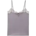 Hugo Boss BOSStil kvinder. 50548401 Top med violette blonder i satin (40), Casual, Lilla, Polyester