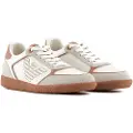 EA7 EA7unisex. 7X000405_AF19826 Heritage Eagle læder-sneakers i beige (43 1/3), Stof, Fast, Blonder, Casual