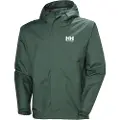 Helly Hansen Seven J/HH Rain, regnsæt, herre, mørkegrøn/sort