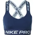 Nike Pro-sports-bh uden indlæg og med let støtte til kvinder - blå