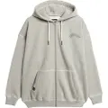 Superdry Superdrytil kvinder. W2012448A Athletic Essential hættetrøje med overdimensioneret lynlås, grå (XL), Casual, Bomuld