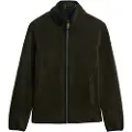 Superdry Superdrytil kvinder. W2012336A Estate Full Zip Fleece grøn (S), Casual, Genanvendt polister, Bæredygtig