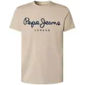 Pepe Jeans Pepe Jeanstil mænd. PM5010132 Original Stretch T-shirt beige (M), Casual, Bomuld, Korte ærmer