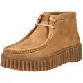 Clarks Clarkstil kvinder. 26179359 Læderstøvler Torhill Moss Lysebrun (37.5), 1-3 cm, Blonder, Casual