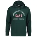 Gant Ganttil mænd. 2067090 Trykt grafisk sweatshirt grøn (XXL), Casual, Bomuld