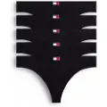 Tommy Hilfiger Tommy Hilfigertil kvinder. UW0UW05642 Sæt med 5 g-strenge med logo på linningen, sort (M), Afslappet, Bomuld