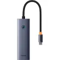 Baseus 4in1 Hub UltraJoy USB-C do USB 3.0 (space grey) USB hub - USB 3.0 - 4 ports - Grå