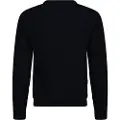 Gant Ganttil mænd. 87211 Fin navy uldtrøje med rund hals (S), Casual, Bomuld, Lange ærmer, Blå