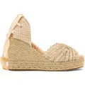 Mtng Mustangtil kvinder. 59941 Beige kage-sandaler (39), Stof, 3-5 cm, Blonder, Casual