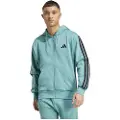 Adidas Essentials 3 Stripes Fleece Sweatshirt Med Lynlås