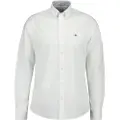 Gant Ganttil mænd. 3230115 Oxford Slim Fit Stretch skjorte hvid (XL), Casual, Bomuld, Klassisk, Lange ærmer