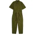 G-Star G-Startil kvinder. D26923-D388-C793 Armygrønt jumpsuit (XS), Casual, Bomuld, Korte ærmer