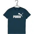Puma ESS No. 1 Logo Tee Youth, Shop, Green Terrain, 11-12Y