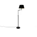 QAZQA Smart gulvlampe sort med sort skærm inkl. Wifi A60 - Ladas Deluxe