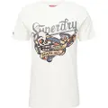 Superdry Superdrytil mænd. M1011751A Grafisk T-shirt Tattoo Script hvid (XXL), Casual, Bomuld, Korte ærmer