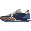 Pepe Jeans Pepe Jeanstil mænd. PMS400002 Brit Prints Sneakers i læder navy (42), Fast, Blonder, Casual, Blå
