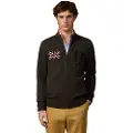 Hackett London Hackett Londontil mænd. HM7000052 Heritage Rally Fzip Jacket grøn (M), Casual, Bomuld