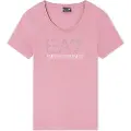 Emporio Armani Train Logo Series Rn Fancy Strass T-shirt Med Korte ærmer