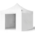 TOOLPORT 3x3m, aluminium, easy-up-pavillon, 4 sidedele, hvid