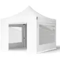 TOOLPORT 3x3m, aluminium, easy-up-pavillon, 4 sidedele, hvid