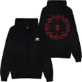 Difuzed Doom Zipper Symbol Hoodie T-shirt Med Korte ærmer