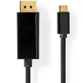 Nedis Guld Ccgb64352bk20 Usb-c Til Displayport M-adapterkabel Usb 3.2 Gen 1 4k@ Belagt 2 M 60hz