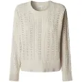 Pepe Jeans Pepe Jeanstil kvinder. PL7000019 Candide Sweater off-white (XS), Hvid, Casual, Bomuld