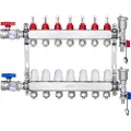 Vevor 7-grenet strålevarmemanifold 1/2" PEX-rør gulvvarmemanifoldsæt