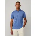 Hackett London Hackett Londontil mænd. HM5600051 Pima-blå poloshirt (XXL), Casual, Bomuld, Korte ærmer