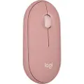 Logitech Pebble Mouse 2 M350s Wireless - Tonal Rose - Mus - Optisk - 3 knapper - Rød