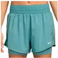 Nike Højtaljede Nike One-Dri-FIT-2-in-1-shorts (7,5 cm) til kvinder - grøn