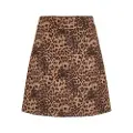 Vila Vivalentina Leopard-print Mininederdel