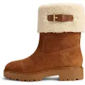 Ralph Lauren Lauren Ralph Laurentil kvinder. 802980553002 Allyson ankelstøvler i brunt ruskind og fåreskind (40), Læder, Fast, Ingen, Casual