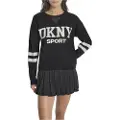 DKNY DKNYtil kvinder. DP5R0749 Stribet trøje sort (M), Casual, Polyester