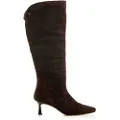 Mtng MTNGtil kvinder. 55307 Ninete brune læderstøvler (41), 1-3 cm, Lynlås, Casual
