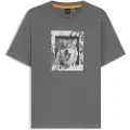 Hugo Boss BOSStil mænd. 50554615 Lupo T-shirt grå (S), Casual, Bomuld, Korte ærmer