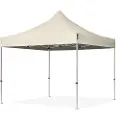 TOOLPORT 3x3m, aluminium, easy-up-pavillon, uden sidedele, creme
