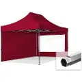 TOOLPORT 3x4,5m, aluminium, easy-up-pavillon, 2 sidedele, rød
