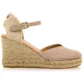 Mustang MTNGtil kvinder. 51987 Louisa Beige Sandaler (41), Stof, 5-8 cm, Spænder, Casual