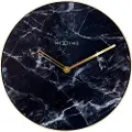 Nextime - Vægur Marble Diameter 40 cm - Sort - Vægure og bordure - - Homeroom