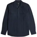 G-Star G-Startil mænd. D26942-E077-C742 Skjorte Cargo Pocket Regular navy (XXL), Casual, Bomuld, Lange ærmer, Blå