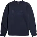 G-Star G-Startil mænd. D27094-E209-C742 Sweatshirt Text Graphic navy (XL), Casual, Bomuld, Blå