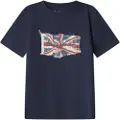 Pepe Jeans Pepe Jeanstil drenge. PB5000014 Union Jack navy T-shirt (16Años= 176cm), Casual, Bomuld, Korte ærmer, Blå, børnetøj