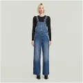 G-Star G-Startil kvinder. D24398-E107-H452 Dungarees med lige ben blå (XXL), Casual, Denim, Bæredygtig, Genbrugsbomuld