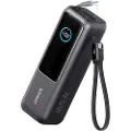 Anker Powerbank With Built-in Usb-c Cable 165w 25000mah Sort
