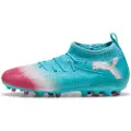 Puma FUTURE 8 MATCH RE-CHARGE MG Football Boots Youth, Shoes, Hero Blue/White/Sunset Pink, 35