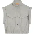 Hugo Boss BOSStil kvinder. 50547683 Ærmeløs blazer i grå flannel (36), Casual, Polyester