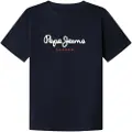 Pepe Jeans Pepe Jeanstil drenge. PB5000026 T-shirt New Art navy (8Años= 128cm), Casual, Bomuld, Korte ærmer, Blå, børnetøj